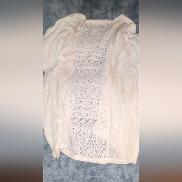 Cream Lace Cardigan - Picture 2 of 3